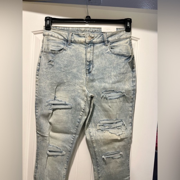 New NWT Maurice’s vintage jeggings Jeans L large R regular high rise distressed - Picture 4 of 13